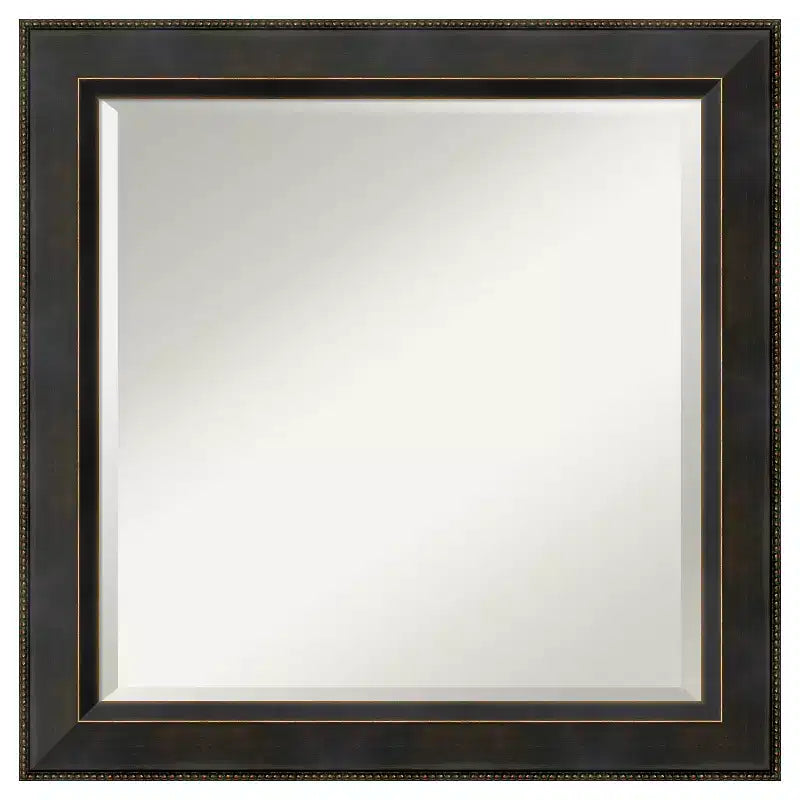 Miroir mural en bois avec cadre en bronze