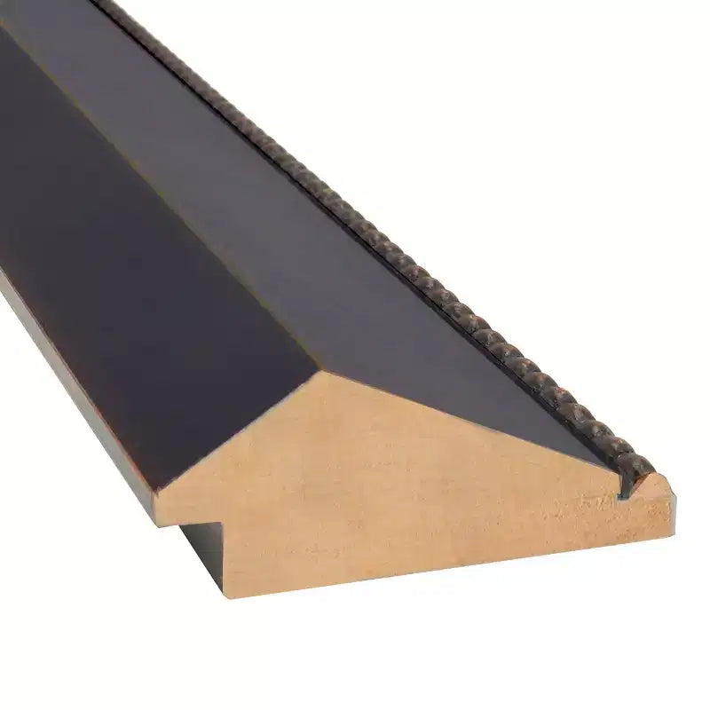 Miroir mural en bois avec cadre en bronze