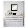 Miroir mural en bois avec cadre en bronze