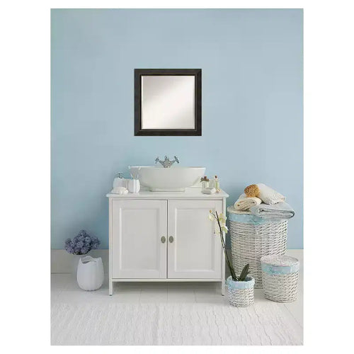 Miroir mural en bois avec cadre en bronze