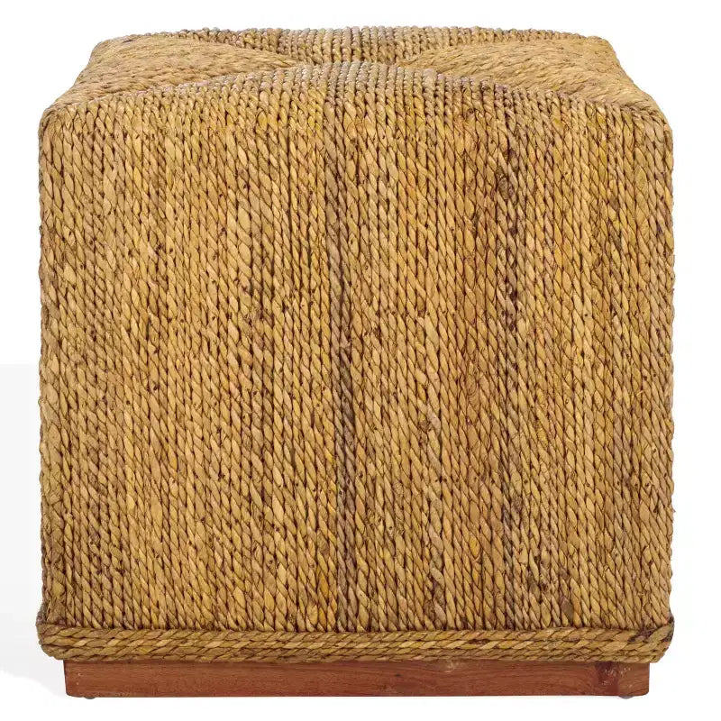 Donnabella Woven Abaca Ottoman - CWK2020 - Natural - Safavieh Couture