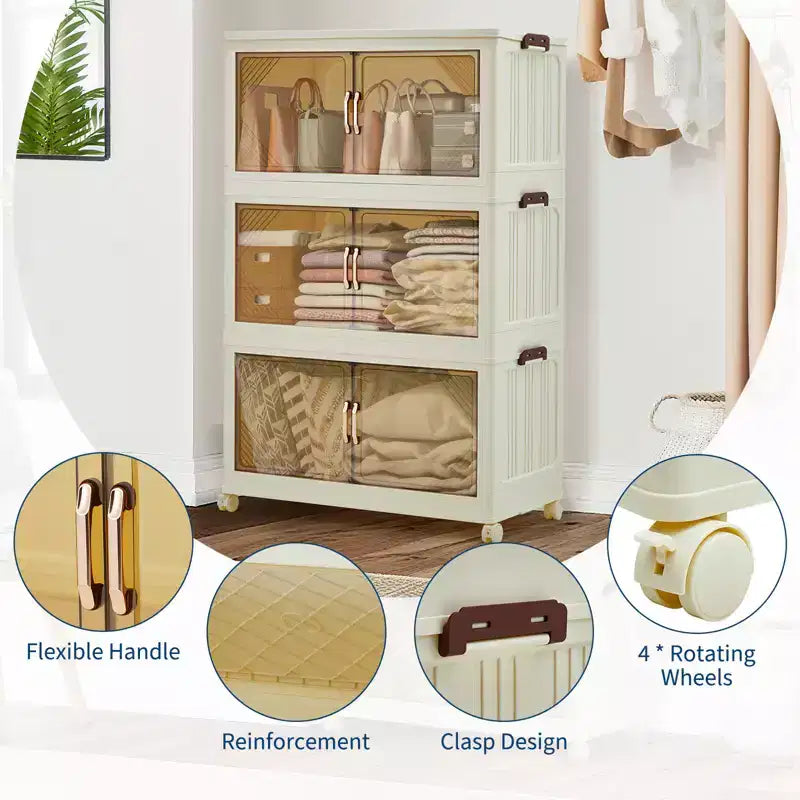 Boîte de rangement pliable avec couvercle