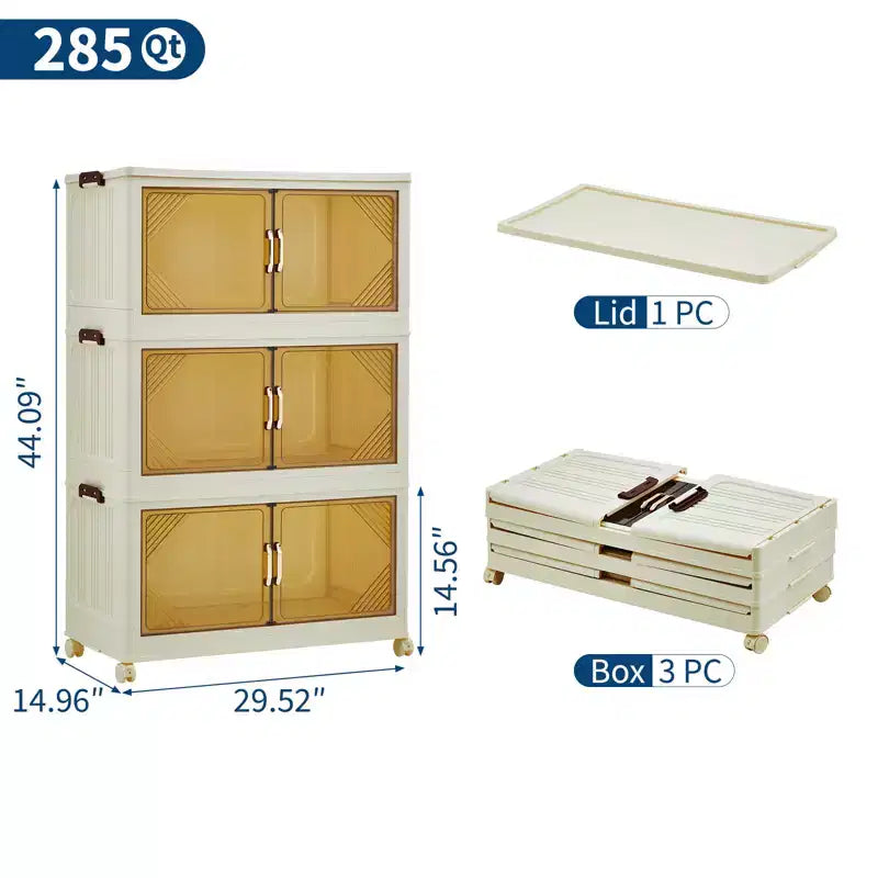 Boîte de rangement pliable avec couvercle