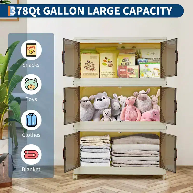 Boîte de rangement pliable avec couvercle