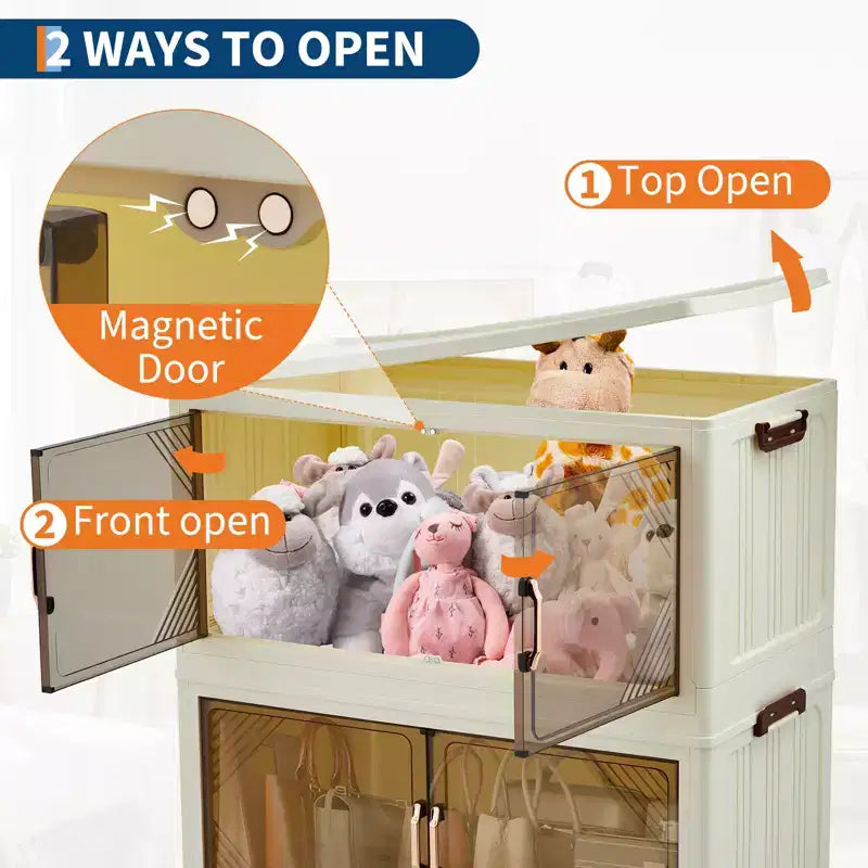 Boîte de rangement pliable avec couvercle