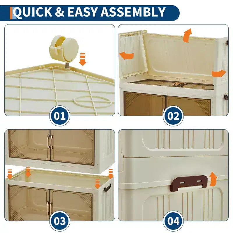 Boîte de rangement pliable avec couvercle