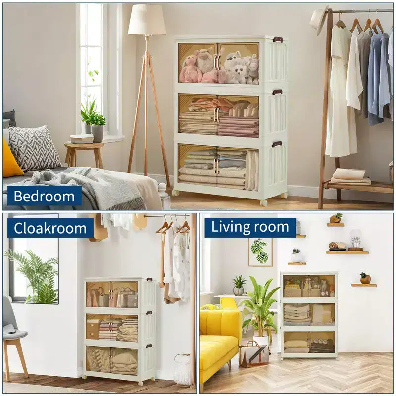 Boîte de rangement pliable avec couvercle