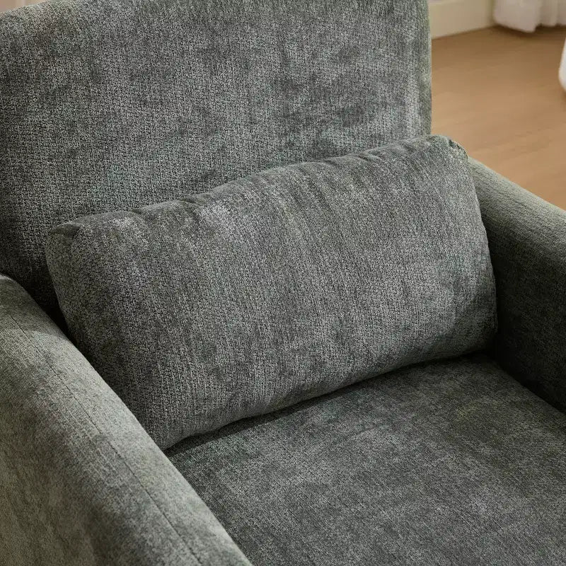 Chaise longue capitonnée en chenille