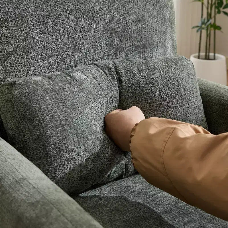 Chaise longue capitonnée en chenille