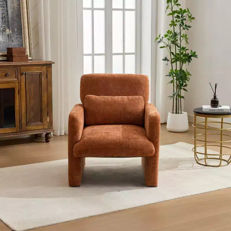 Chaise longue capitonnée en chenille