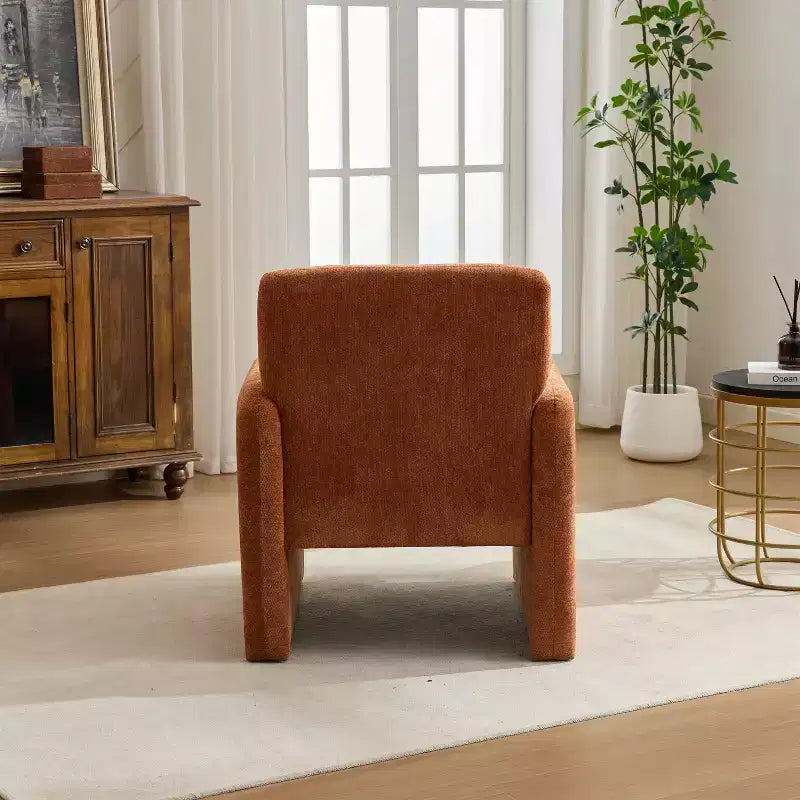 Chaise longue capitonnée en chenille