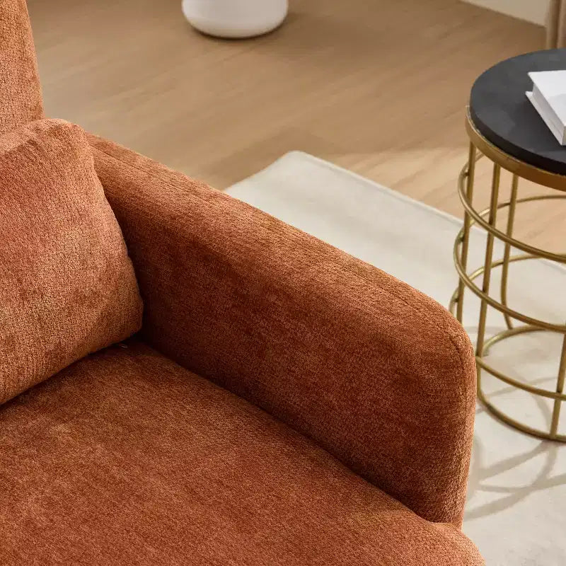 Chaise longue capitonnée en chenille