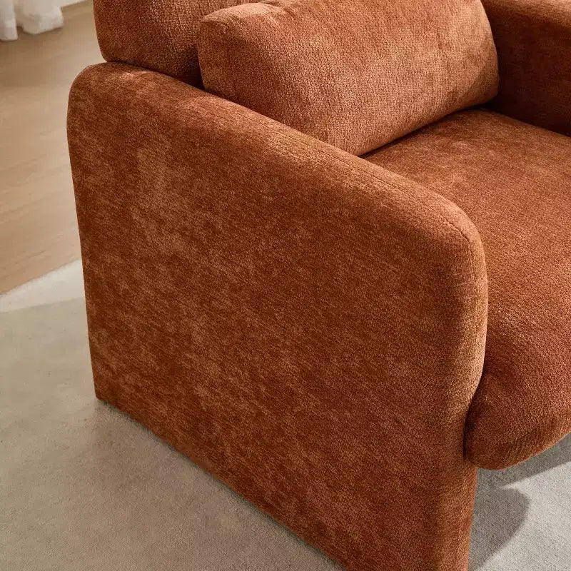 Chaise longue capitonnée en chenille