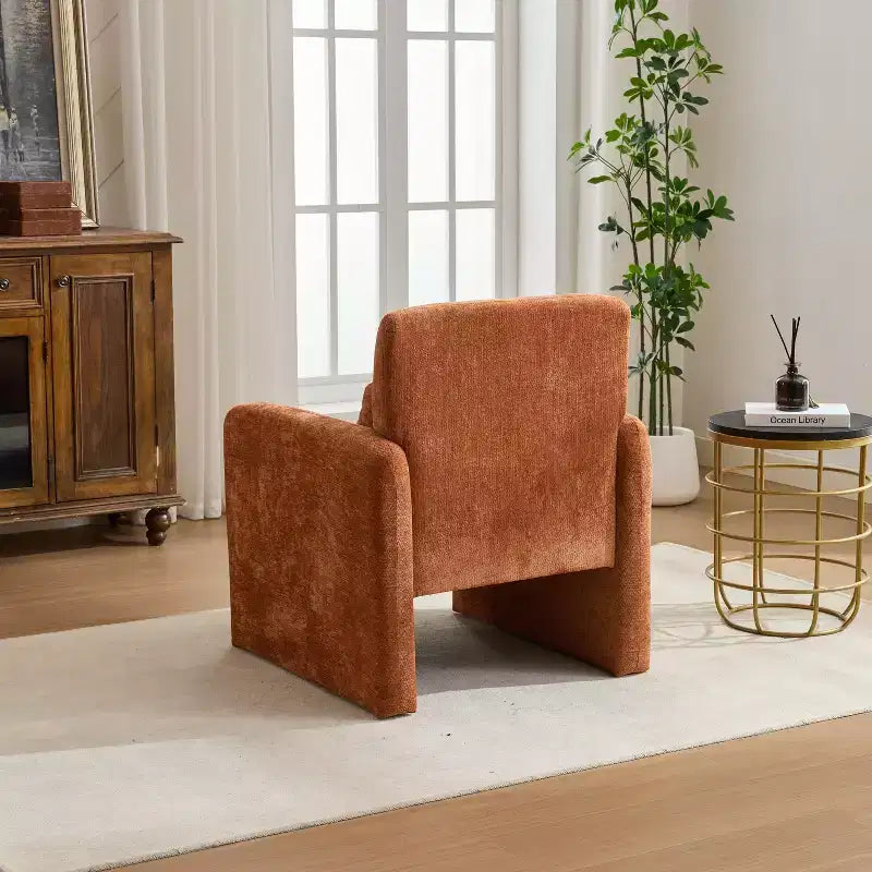 Chaise longue capitonnée en chenille