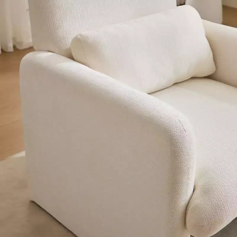 Chaise longue capitonnée en chenille