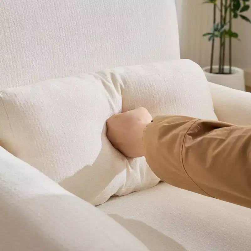 Chaise longue capitonnée en chenille