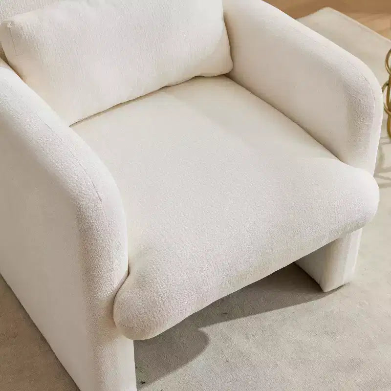 Chaise longue capitonnée en chenille