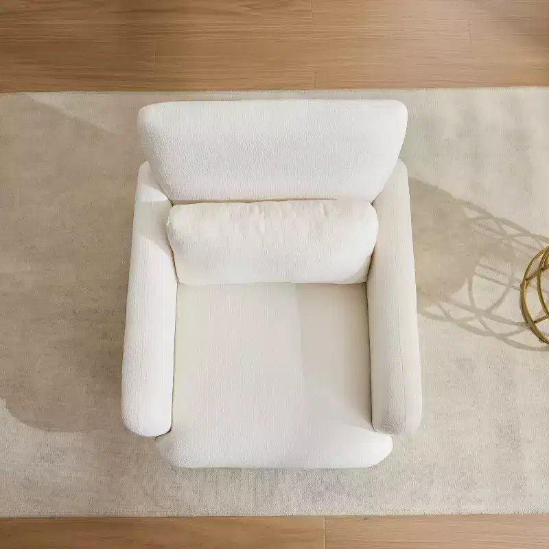 Chaise longue capitonnée en chenille