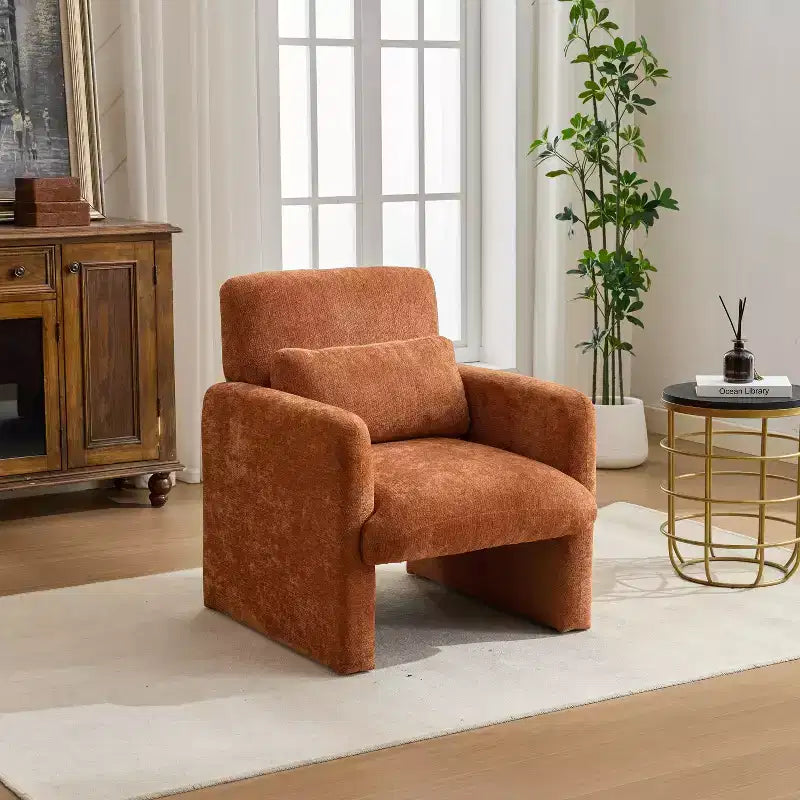 Chaise longue capitonnée en chenille
