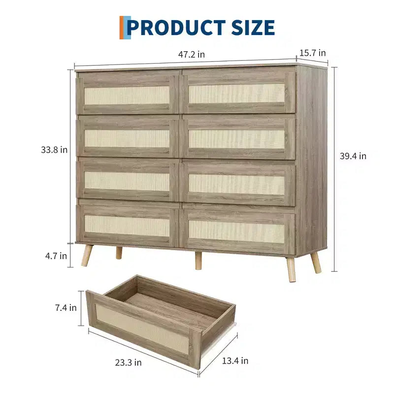 Commode en bois pour chambre à coucher