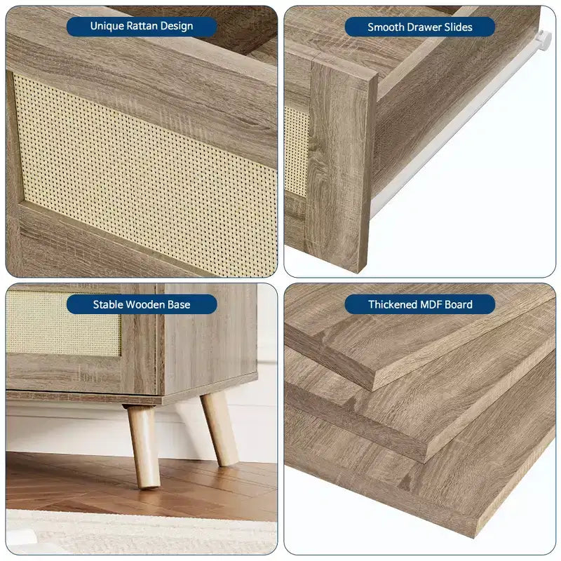 Commode en bois pour chambre à coucher