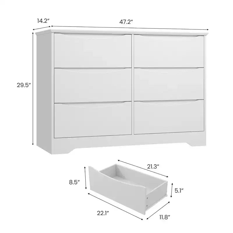 Meuble de rangement à double tiroir en bois pour chambre à coucher