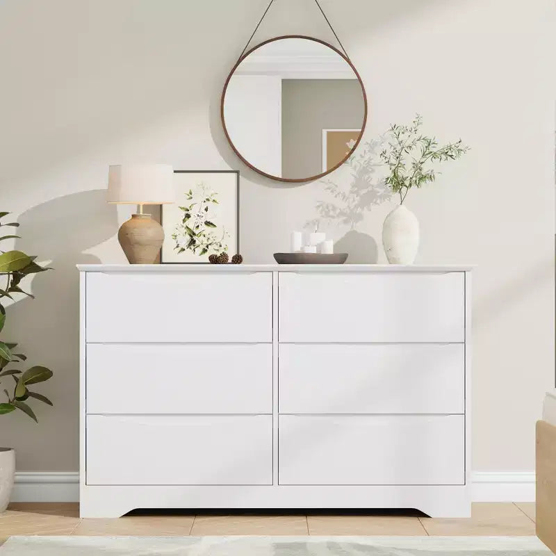 Meuble de rangement à double tiroir en bois pour chambre à coucher