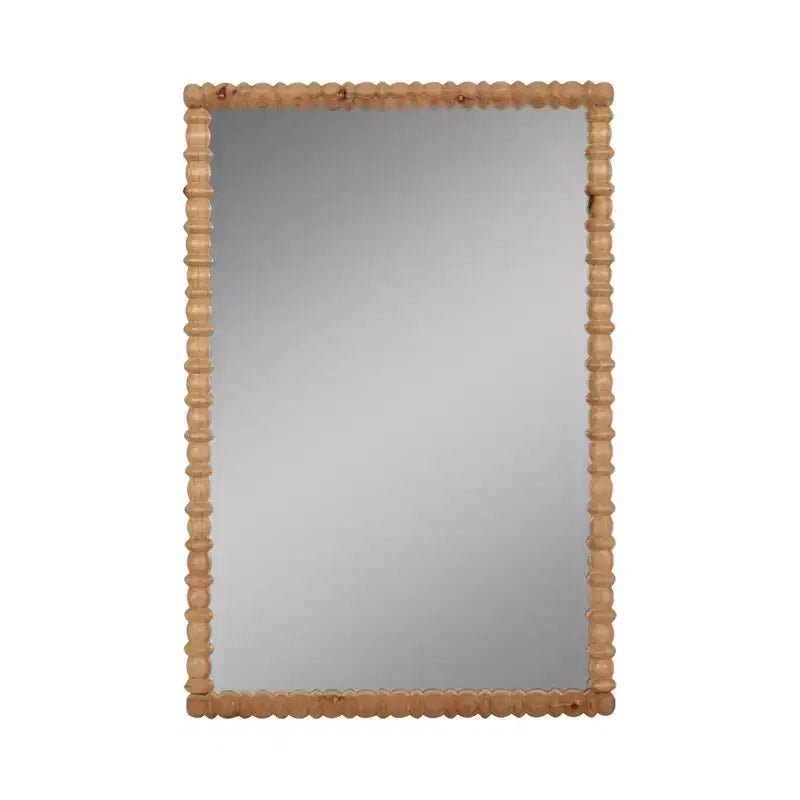 Miroir mural rectangulaire en bois sculpté