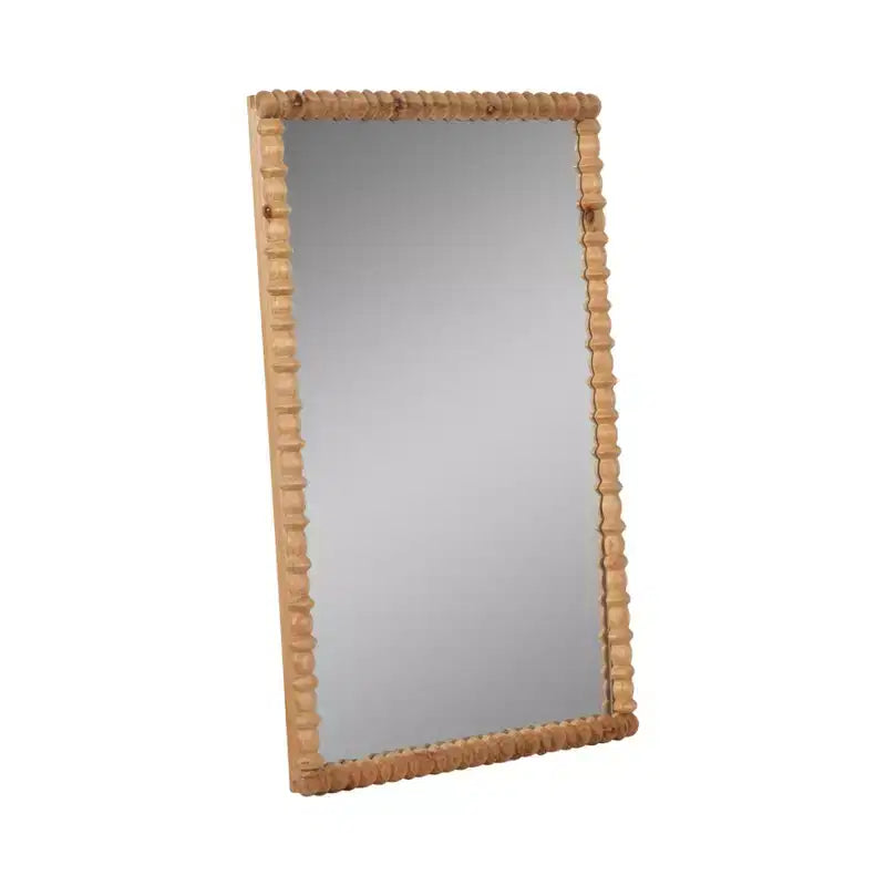 Miroir mural rectangulaire en bois sculpté