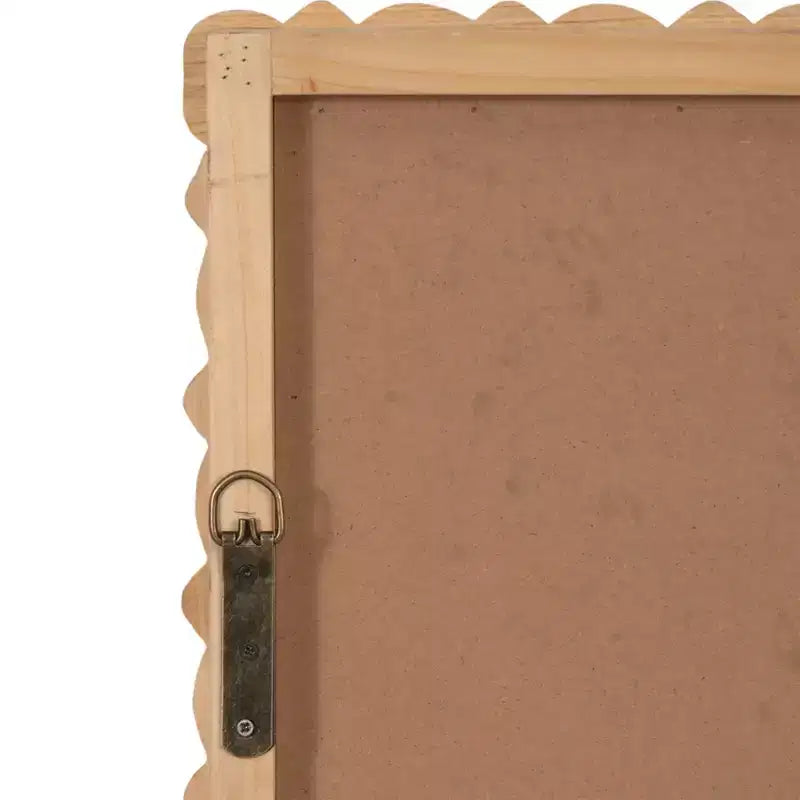 Miroir mural rectangulaire en bois sculpté
