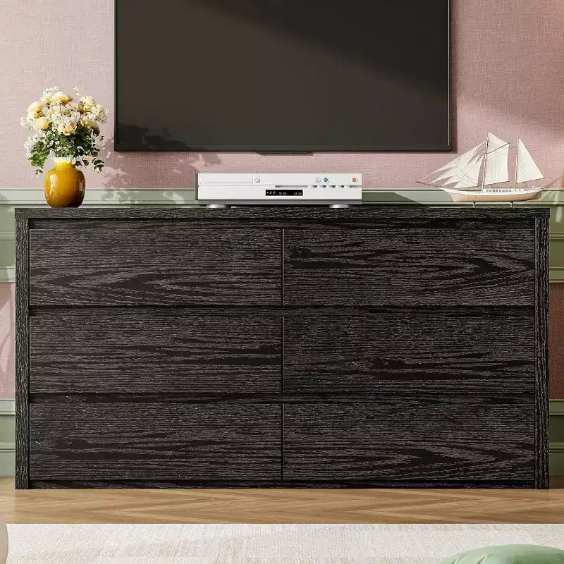 Commode moderne à six tiroirs sans poignée