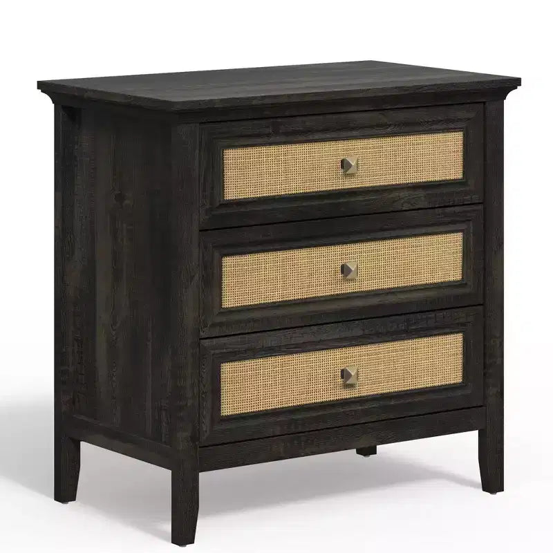 Coiffeuse en osier, table de chevet