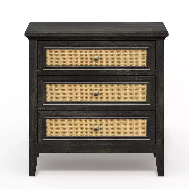 Coiffeuse en osier, table de chevet