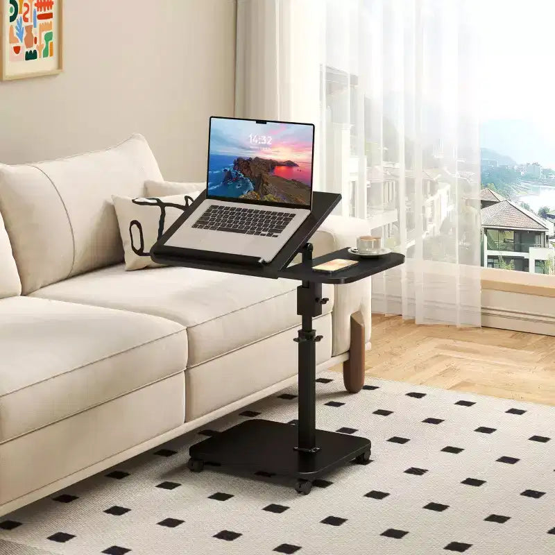 Table d'appoint en C, réglable en hauteur