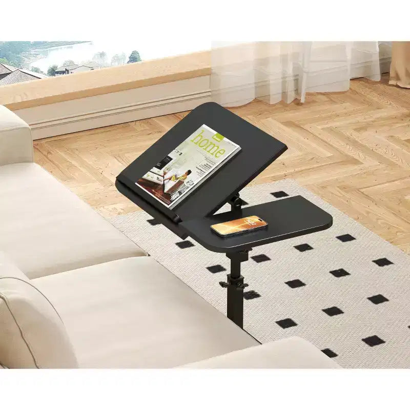 Table d'appoint en C, réglable en hauteur