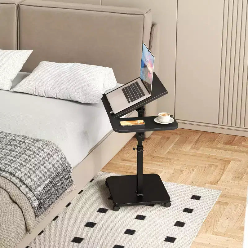 Table d'appoint en C, réglable en hauteur