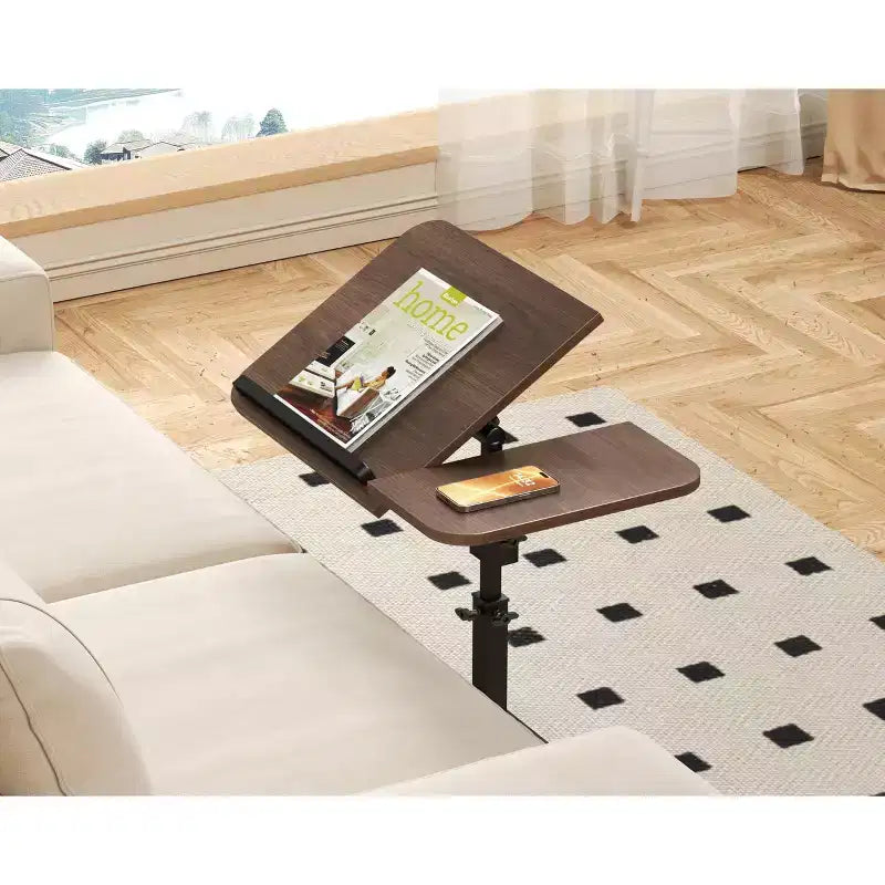 Table d'appoint en C, réglable en hauteur