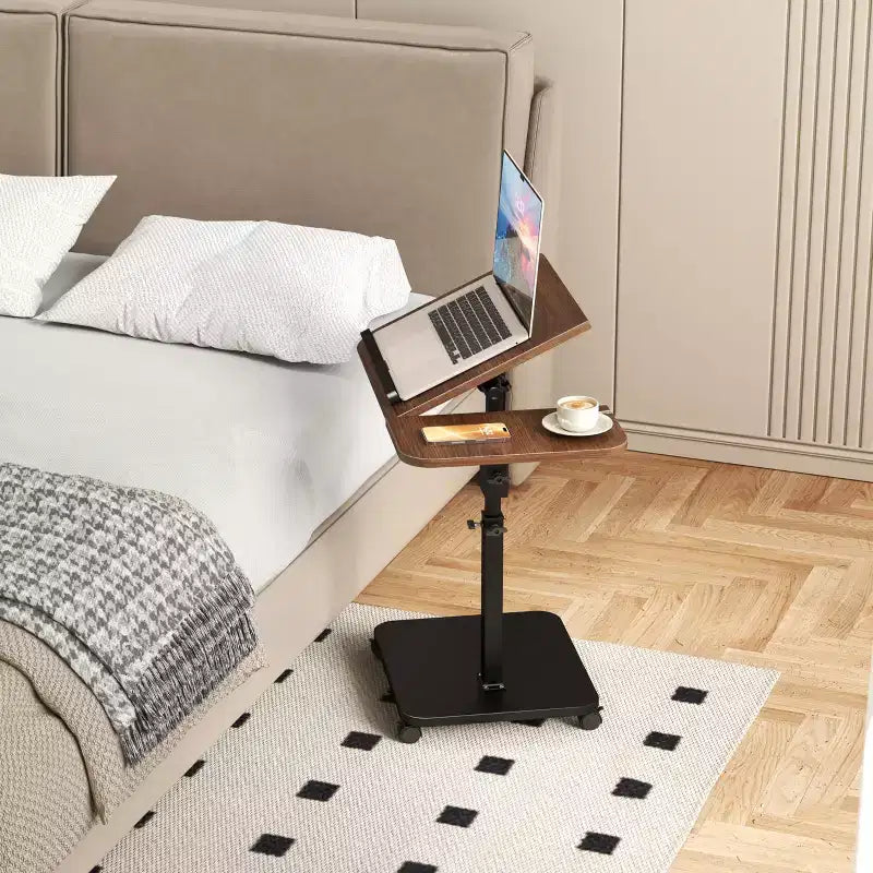Table d'appoint en C, réglable en hauteur