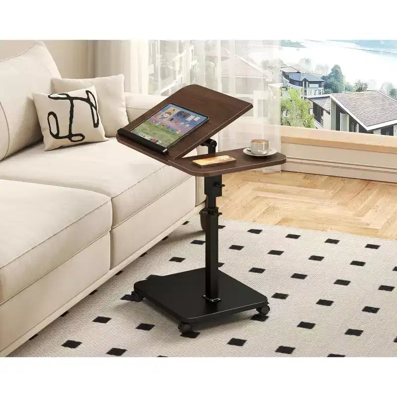 Table d'appoint en C, réglable en hauteur