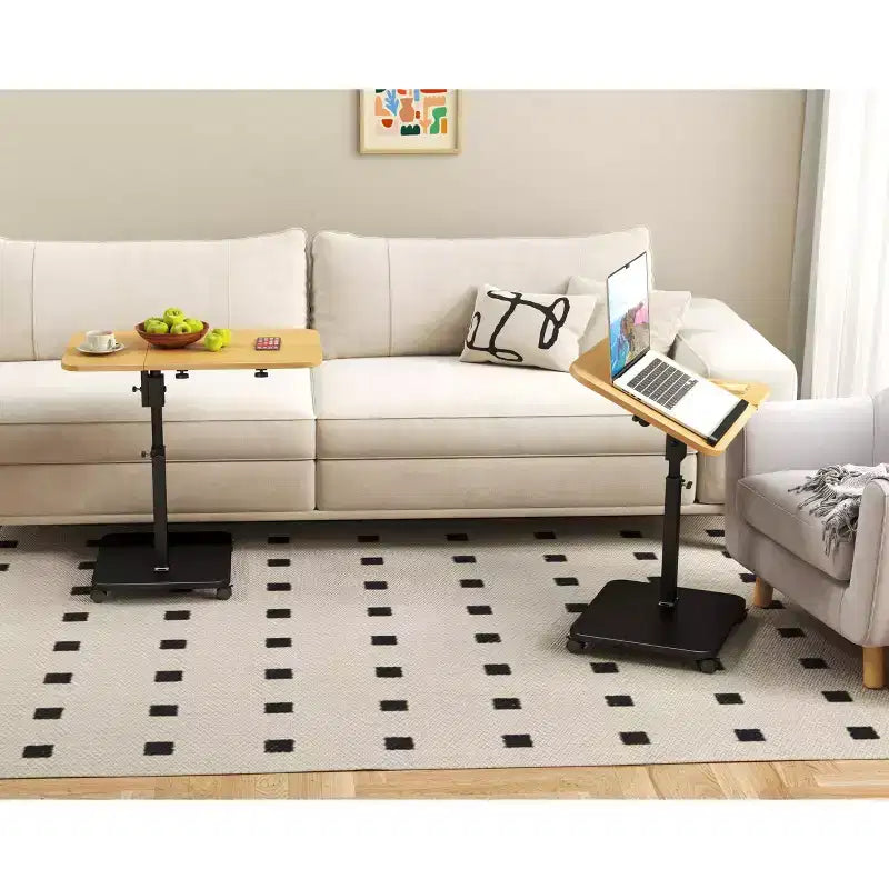 Table d'appoint en C, réglable en hauteur