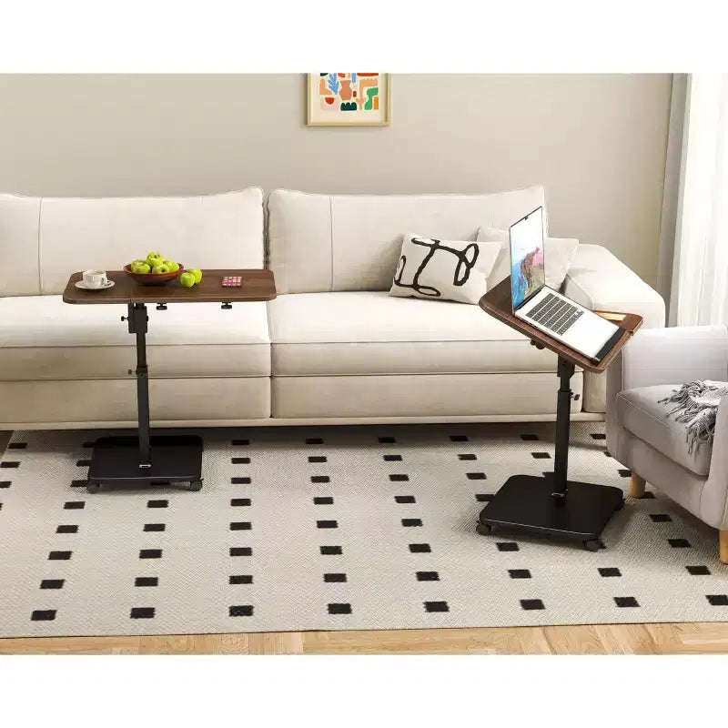 Table d'appoint en C, réglable en hauteur