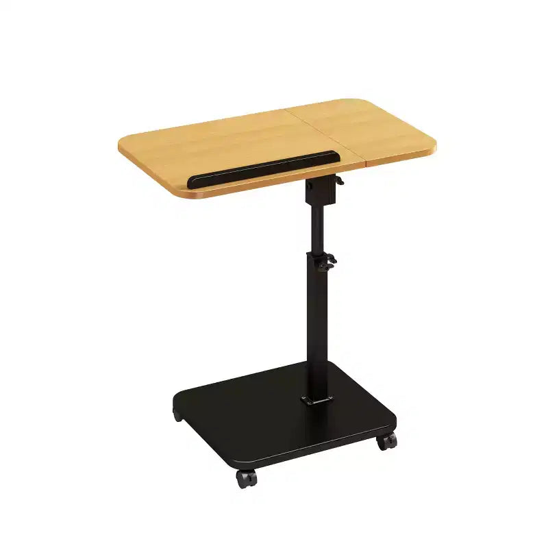 c-Shape Side Table Height Adjustable Swivel Sofa Table Coffee Snack Bed End Table Mobile Rolling Table with Wheels for Living Room Bedroom