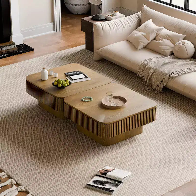 Table basse carrée avec fonction de rangement