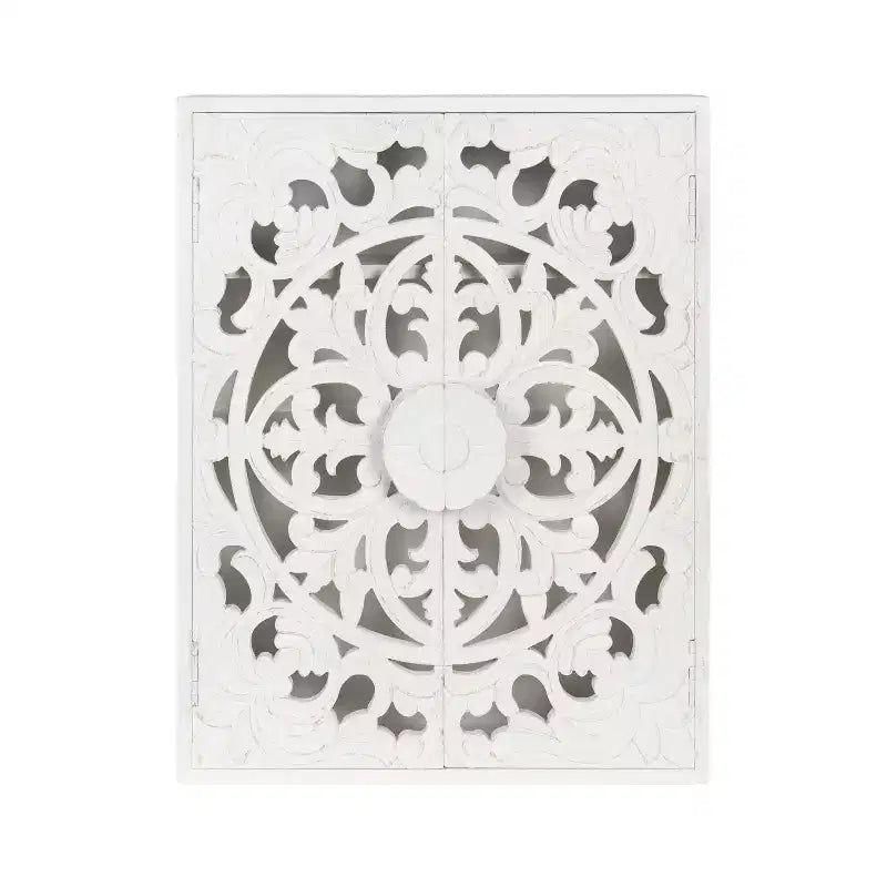 Armoire murale en bois sculpté