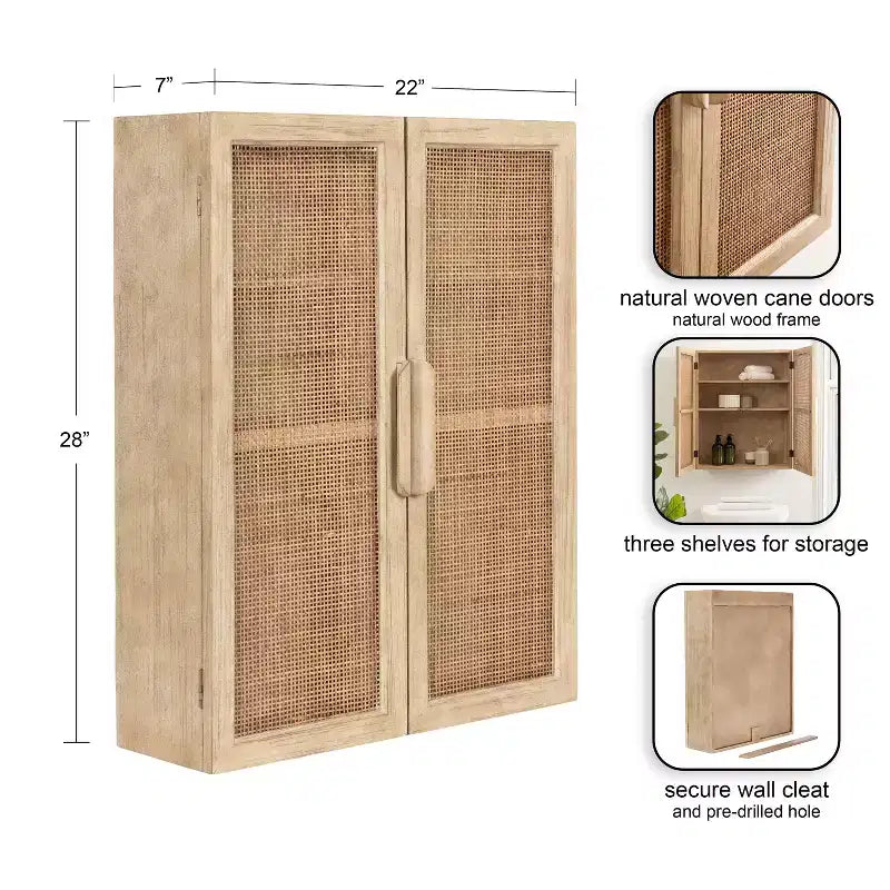 Armoire double en osier