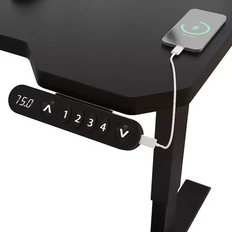 Bureau électrique réglable en L