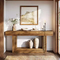 Table d'entrée double plateau avec piètement en U