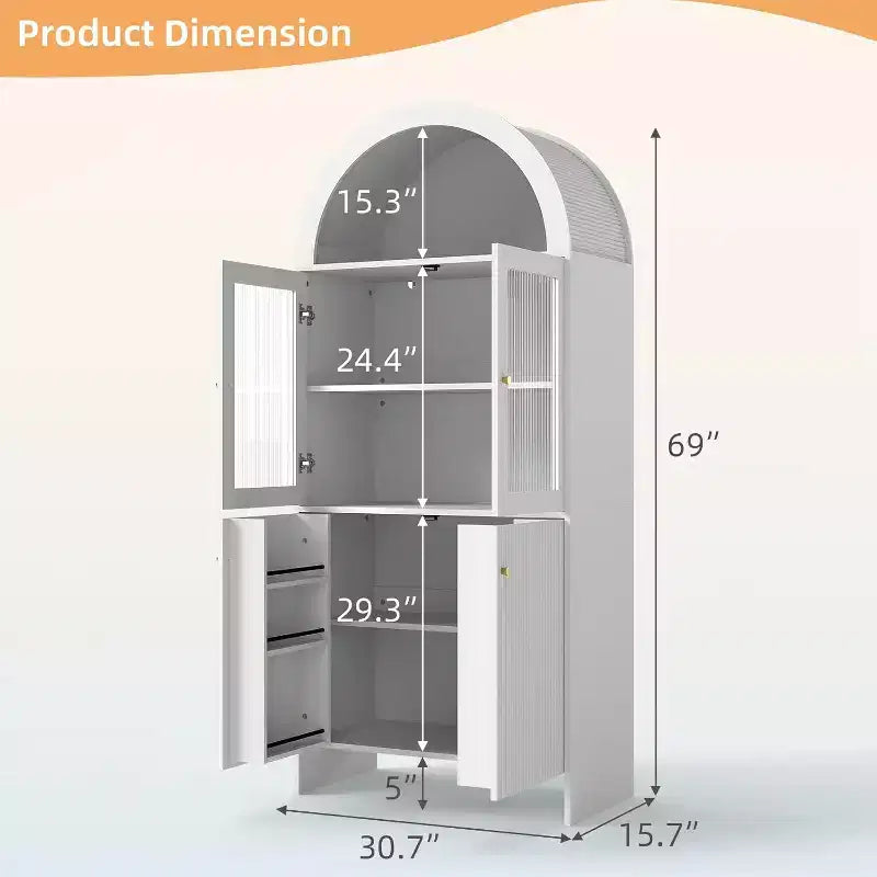 Armoire de rangement à cinq niveaux en arche