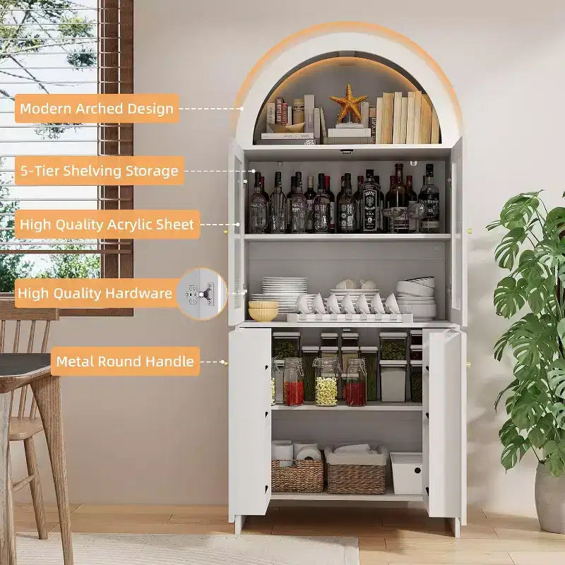 Armoire de rangement à cinq niveaux en arche