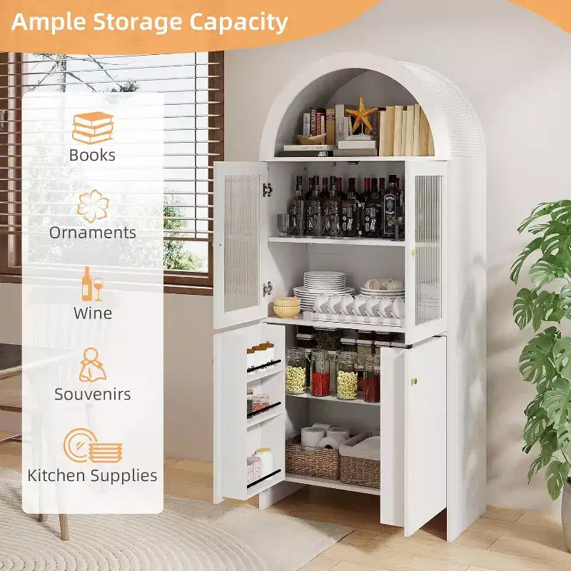 Armoire de rangement à cinq niveaux en arche